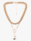 Kazo Aurevia Golden Layered Necklace Set