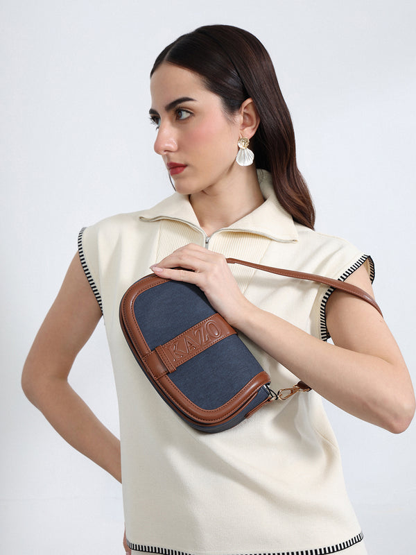 Kazo Arla Denim Shoulder Bag