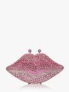 Rhinestone Studded Lips Clutch