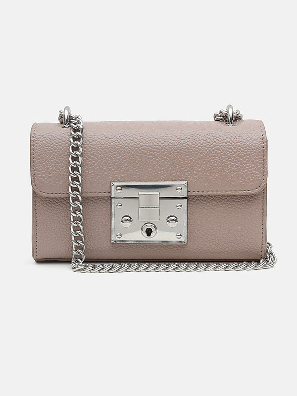 Mesmerize Gold Lock Sling Bag