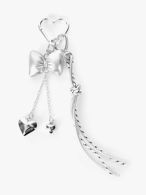 Ovrin Bow And Heart Bag Charm