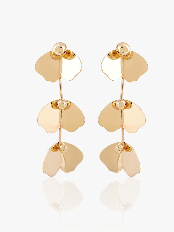 Kazo Fiorix Golden Petal Drop Earrings