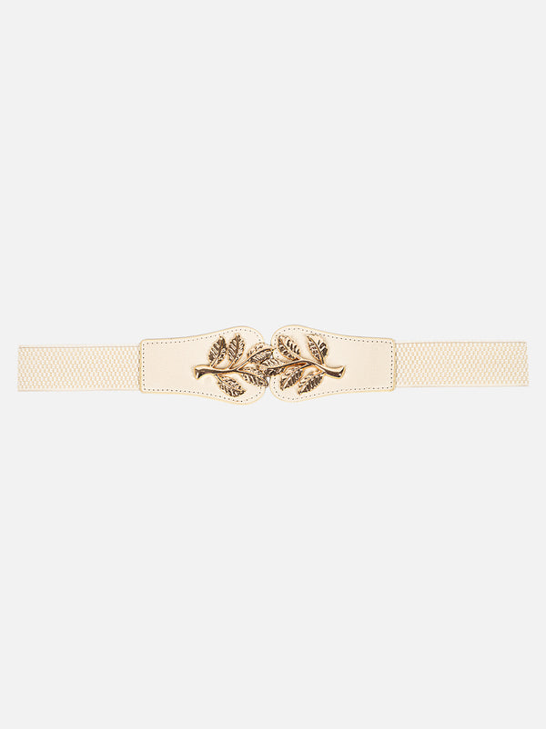 Leaf Buckle Elasticated Belt