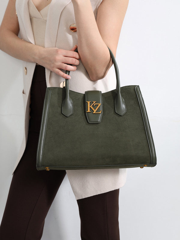 Kazo Aurelian Suede Top Handle Bag