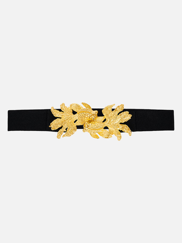 Statement Buckle Broad Elasticated Belt