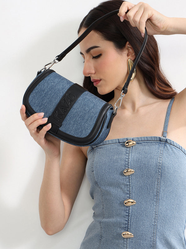 Kazo Arla Denim Shoulder Bag
