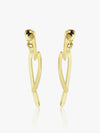 Golden Heartline Hoop Earrings