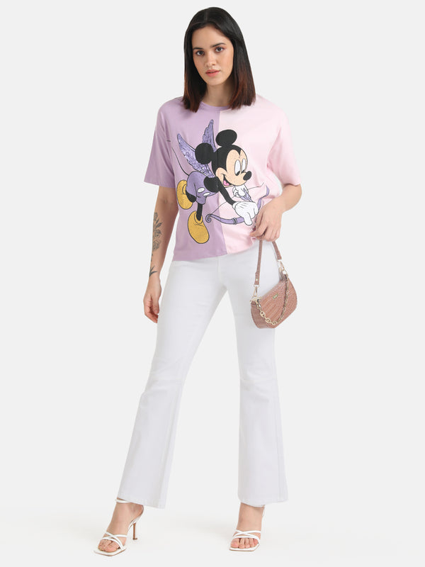Mickey Mouse © Disney Printed T-Shirt With Sequin Work
