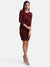 Stretchable Printed Mesh Ruched Mini Dress