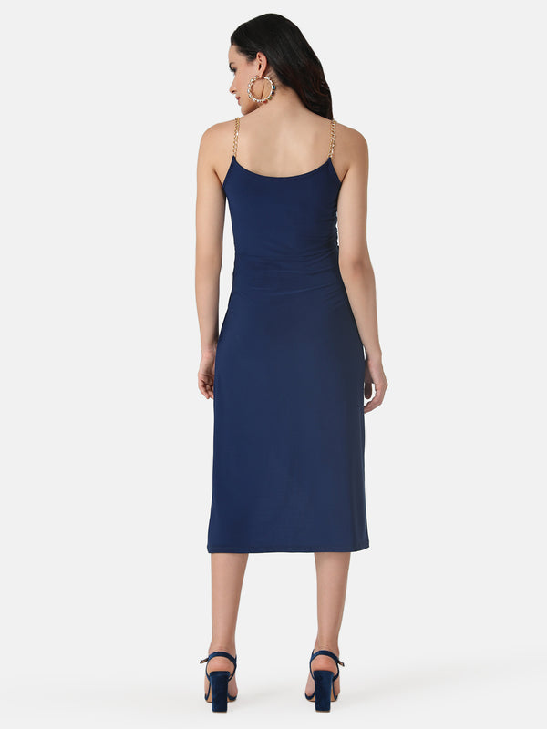 Wrap Cowl Neck Mini Dress