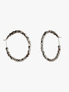 Jeweled Halo Hoop Earrings