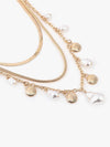 Kazo Aurielle Pearl Charm Necklace Set