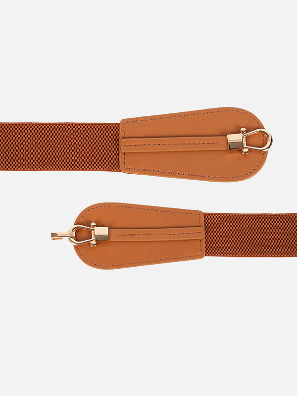 Interlock Buckle Faux Leather Belt
