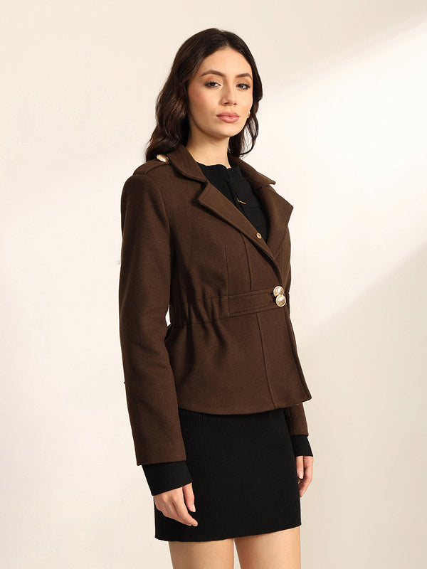 Potting Soil Peplum Jacket
