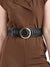 Round Buckle Broad Belt