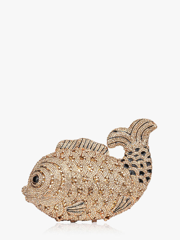Rhinestone Studded Fish Clucth