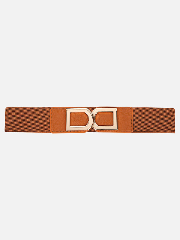 Metal Buckle Broad Elasticated Belt