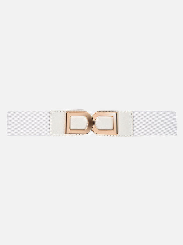 Metal Buckle Broad Elasticated Belt