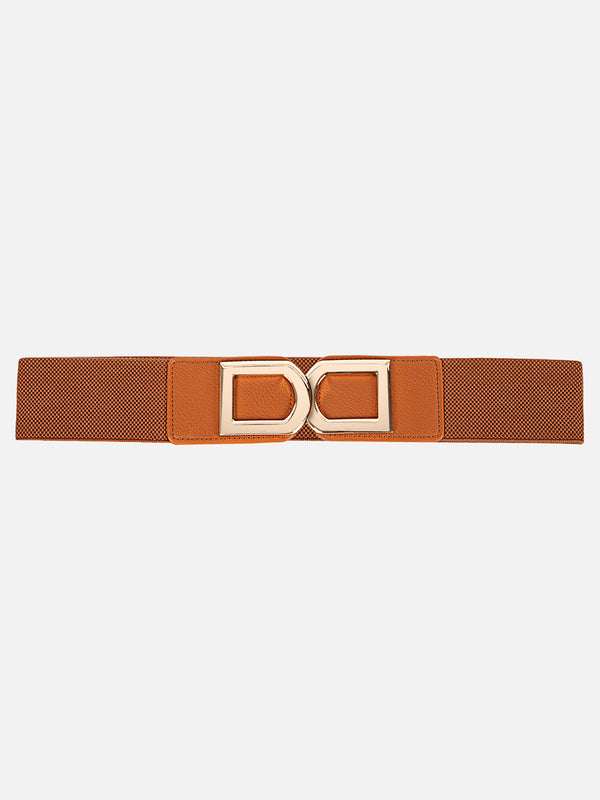 Metal Buckle Broad Elasticated Belt
