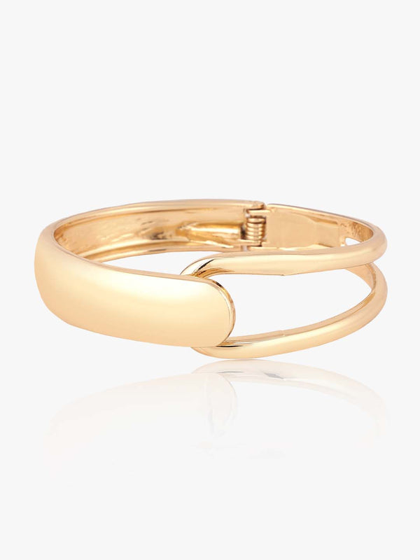 Kazo Aurix Gold Overlap Bangle Bracelet