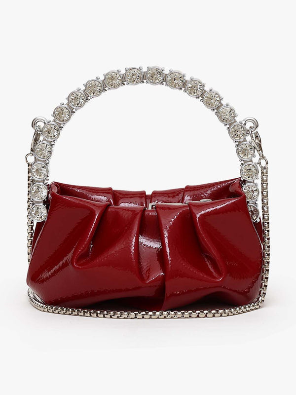 Kazo Rhinestone Mini City Glaze Clutch