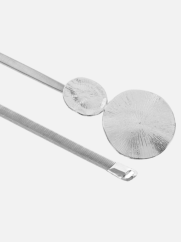 Metallic Elasticated Thin Belt