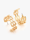 Radiant Grid Hoop Earrings