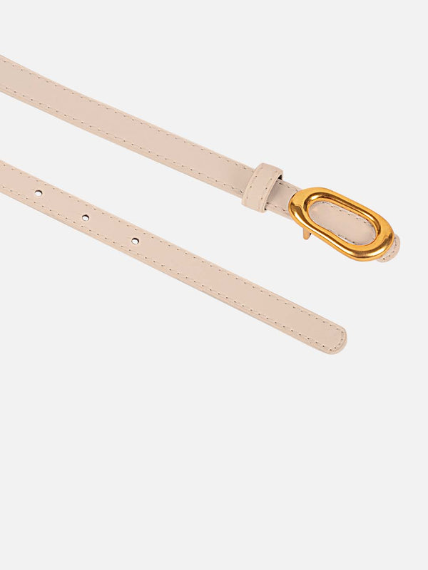 Irregular Buckle Thin Belt