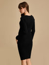 Winter Midi DressWith Glam Buckle