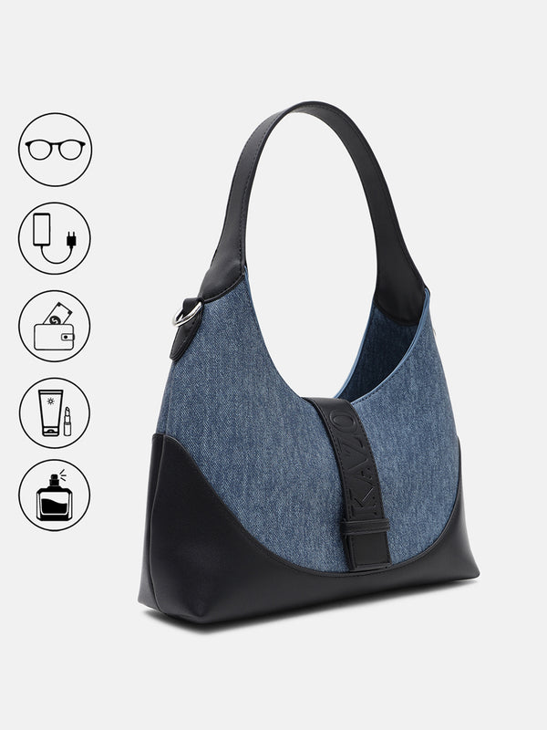 Kazo Talia Denim Hobo Bag