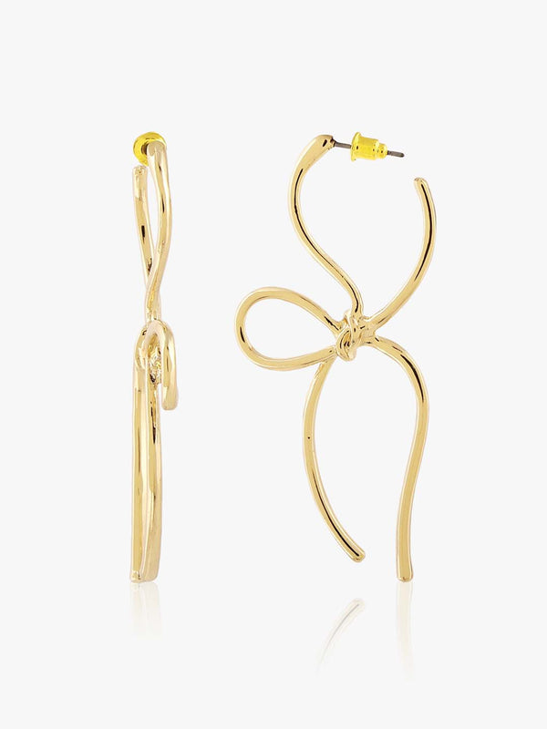 Kazo Ribbon Bow Drop Earrings