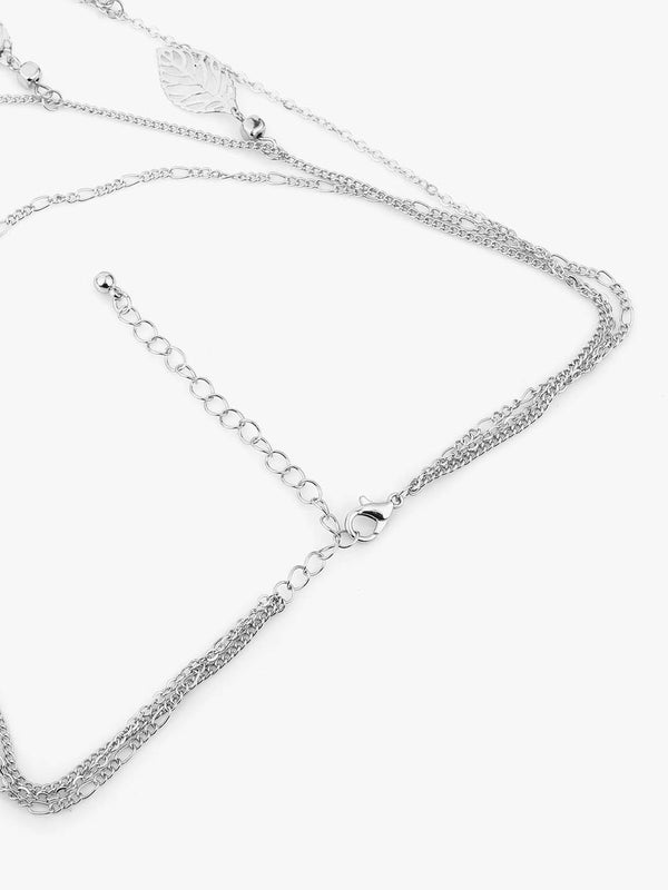 Kazo Sylira Silver Charm Chain Necklace Set
