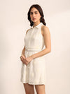 Ball Blanc Mini Dress With Belt