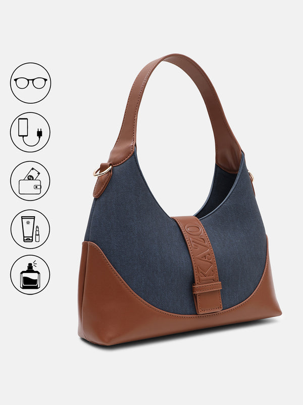 Kazo Talia Denim Hobo Bag