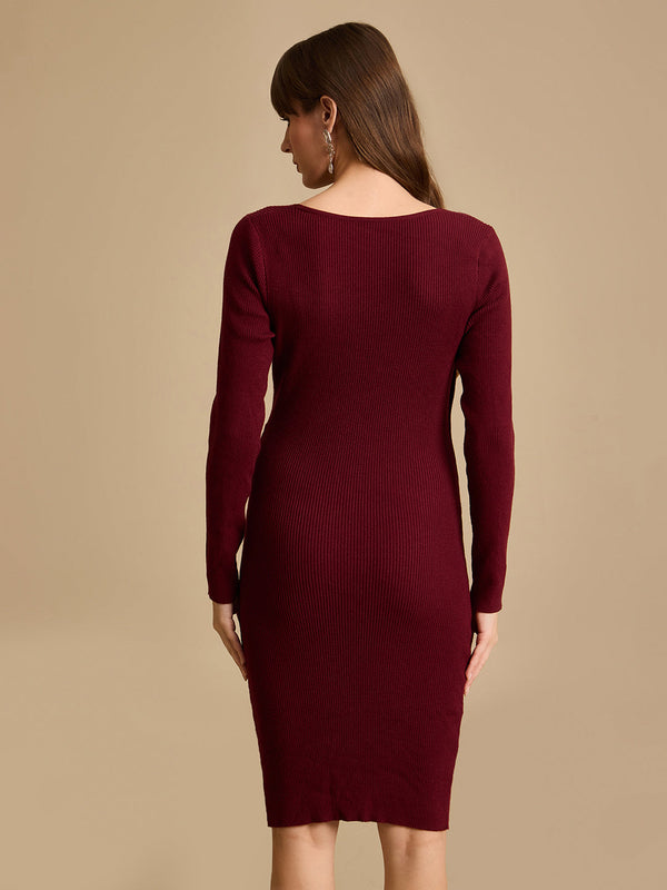 Winter Midi DressWith Glam Buckle