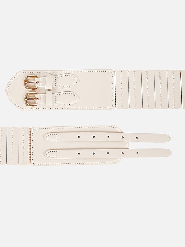 Faux Leather Elasticated Belt