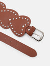 Studded Heart Statement Broad Belt