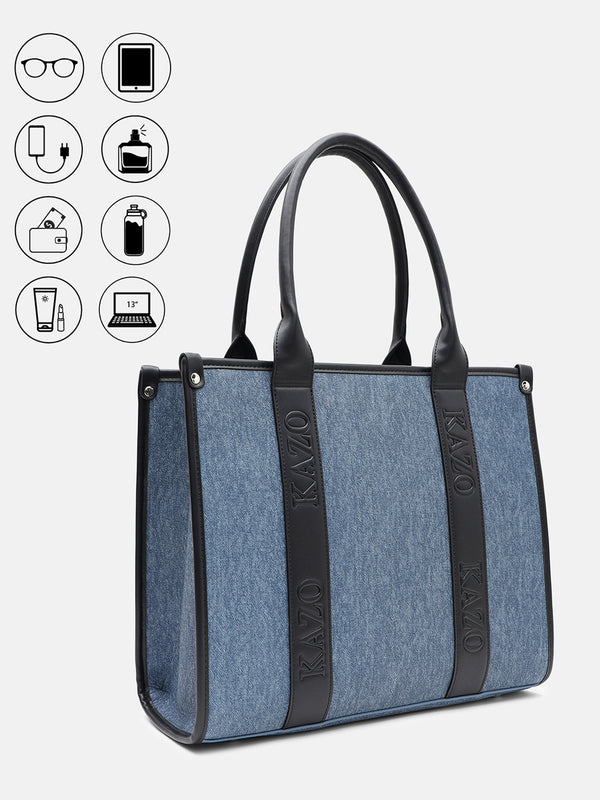 Kazo Linda Denim Tote Bag