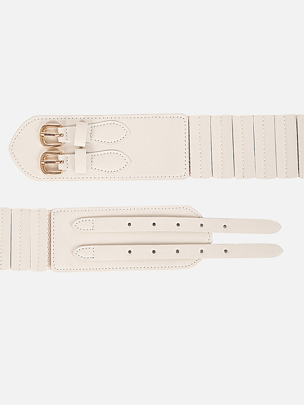 Faux Leather Elasticated Belt