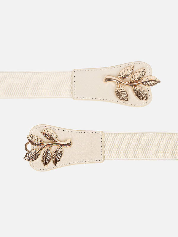 Leaf Buckle Elasticated Belt