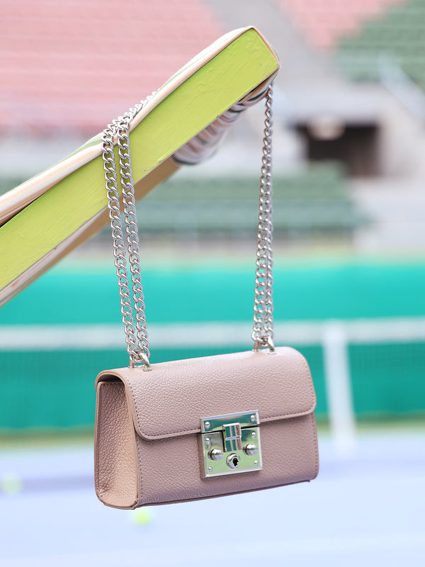 Mesmerize Gold Lock Sling Bag