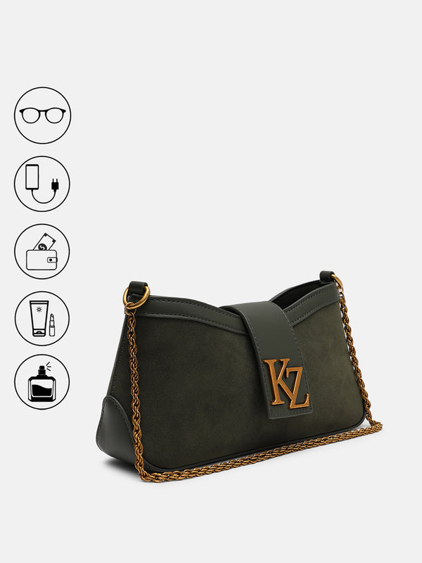 Kazo Aurelian Suede Shoulder Bag