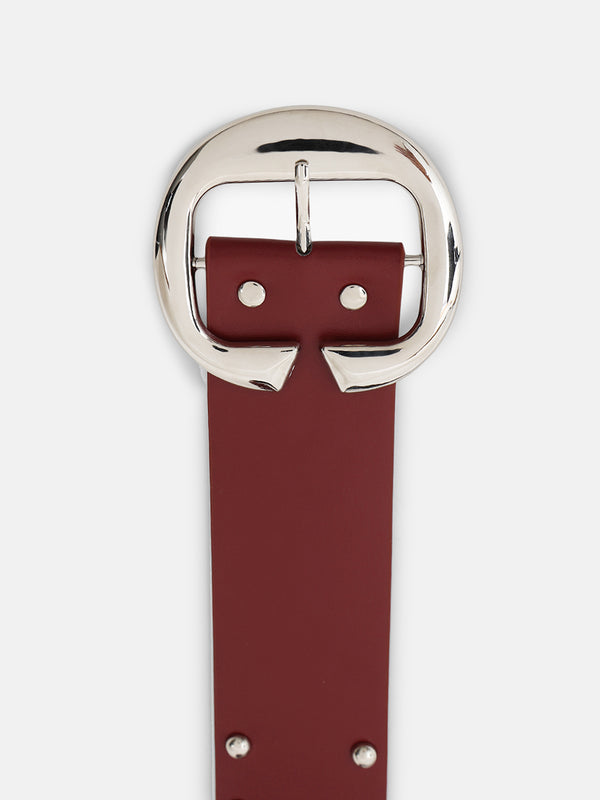 Studded Statement Broad Belt