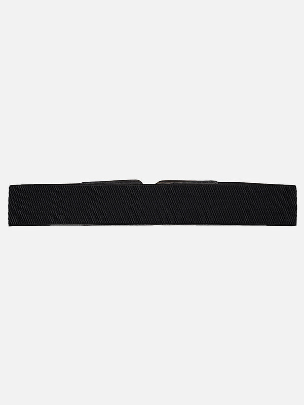 Metal Buckle Broad Elasticated Belt