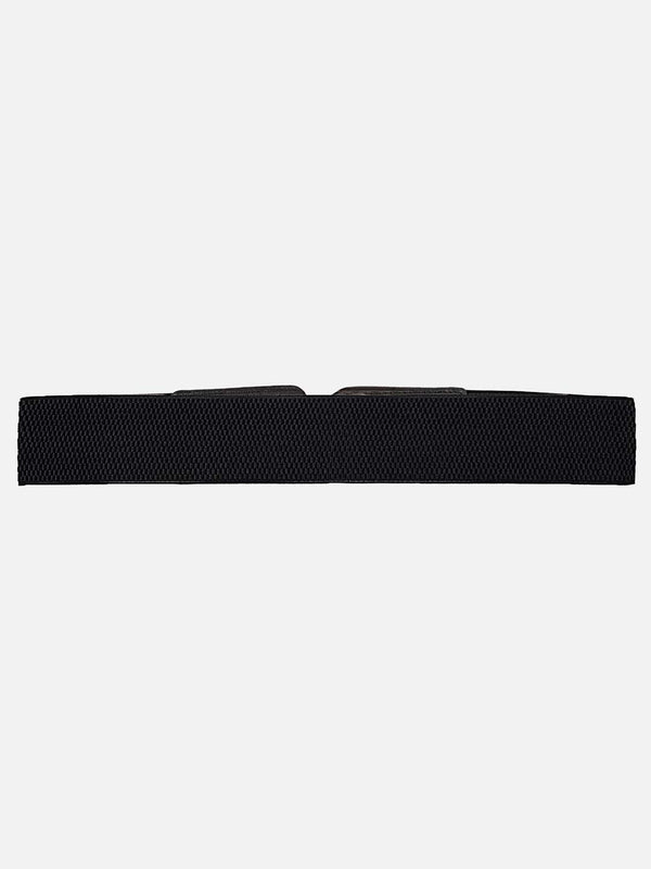 Metal Buckle Broad Elasticated Belt