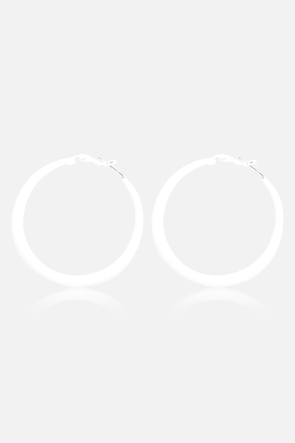 Solid Matte Hoop Earrings