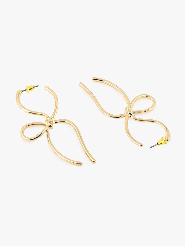 Kazo Ribbon Bow Drop Earrings