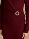 Winter Midi DressWith Glam Buckle