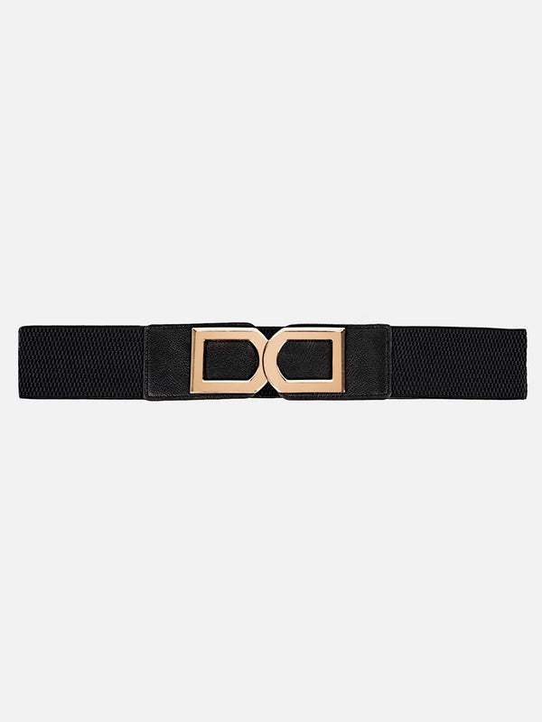 Metal Buckle Broad Elasticated Belt