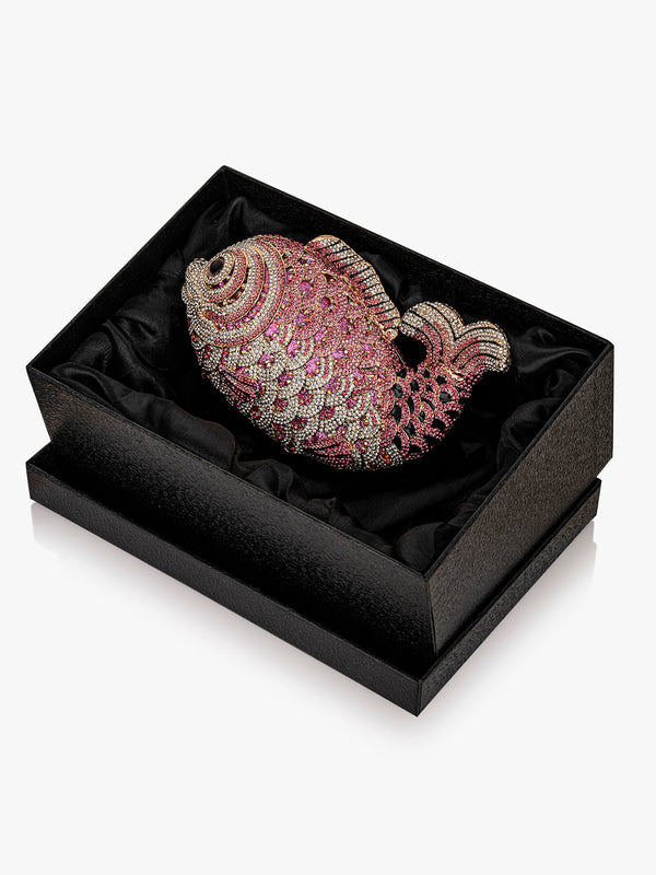 Rhinestone Studded Fish Clucth